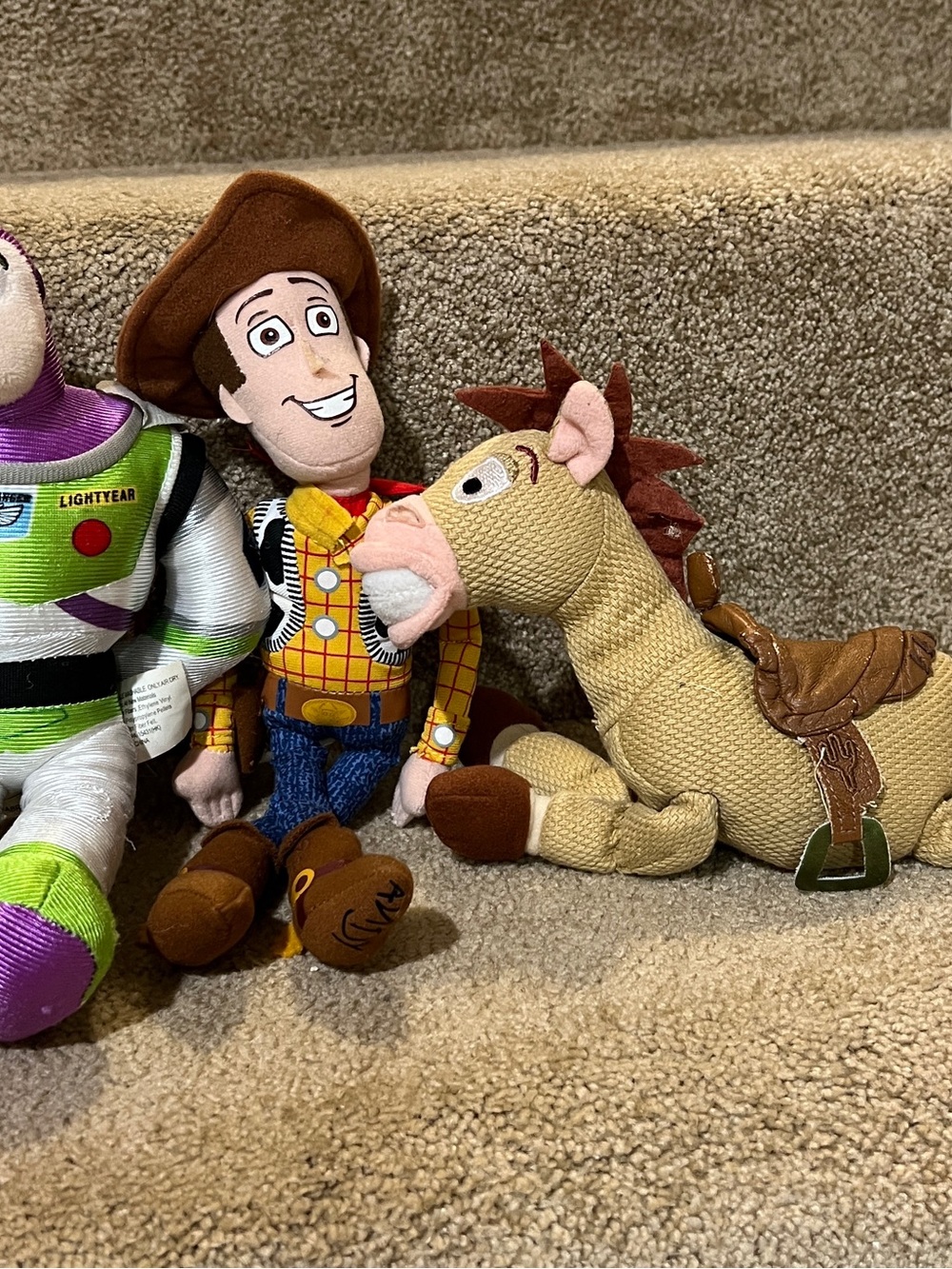 Disney Toy Story Woody & Buzz lightyear & Bullseye Beanie plush  6” set of 3